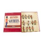 Britains set 2108 Welsh Guards, Drums & Fifes band, restrung in ROAN box, VG in G box, minor