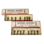 Britain Royal Marines sets 35 At Slope and 2071 At Present, restrung in ROAN boxes, (8 pce set 35, 7