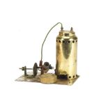 An early Wormar for Meccano Live Steam Engine, comprising vertical boiler with twin cylinders and