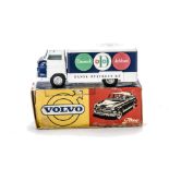 A Tekno 457 Volvo Express Van 'Dansk Dybfrost A/S', white/dark blue cab and body, bare metal hubs,