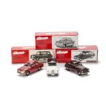 Somerville 1/43 White Metal Models, No.124 Volvo Amazon, red, No.121 Volvo PV 444A, maroon, No.100