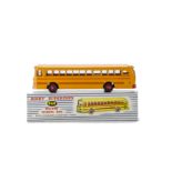 A Dinky Supertoys 949 Wayne School Bus, deep yellow body, red lines, red plastic hubs, in original