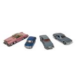 Dinky Toys and Tekno Cars, Dinky 188 Jensen FF, Austin 1800 in blue and Lady Penelope's FAB 1, Tekno
