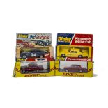 Dinky Toys 151 Vauxhall Victor 101, two examples, both metallic red, brown interior, spun hubs,