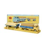 A Corgi Toys Gift Set 11 E.R.F Dropside Lorry & Platform Trailer, with cement and plank loads,