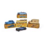 Dinky Toys 151 Triumph 1800 Saloon, mid-blue body and hubs, 253 Daimler Ambulance, 193 Rambler Cross