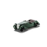 Early Post-War Dinky Toys 38d Alvis Sports Tourer, green body, brown seats, khaki base, black smooth