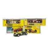 Corgi F1 Racing Cars, 150S Vanwall in red, 158 Lotus Climax in orange, in original picture boxes,