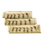 Britains post WW2 Royal Scots from set 212, a total of 16 men and 3 pipers, all restrung onto