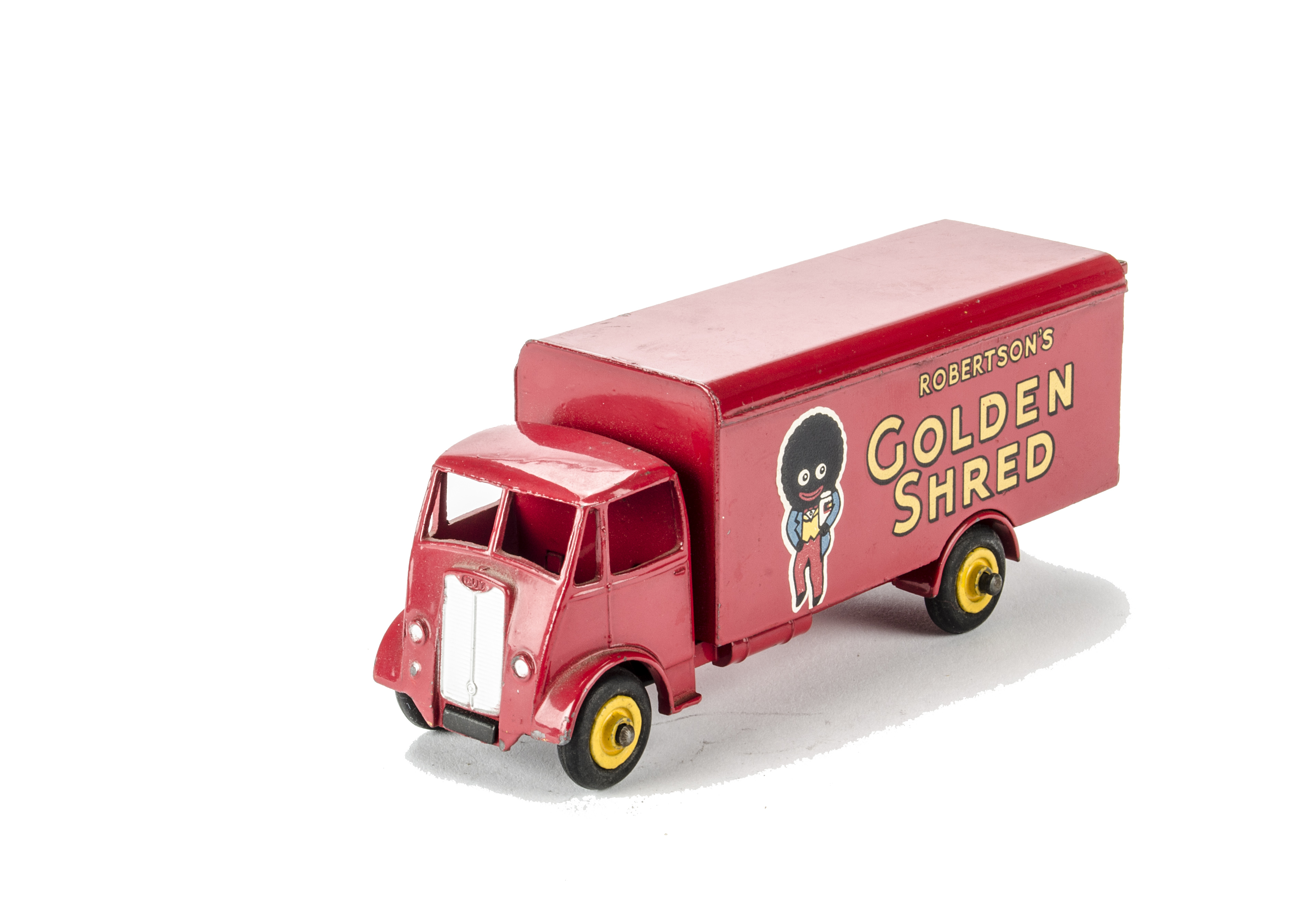 A Dinky Supertoys 919 Guy 'Golden Shred' Van, all red 2nd type cab and body, yellow hubs, G-VG