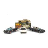 A Corgi Toys 267 Batman's Batmobile, gloss black body, 'Bat' logo hubs, Batman & Robin figures,