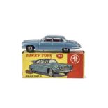 A Dinky Toys 142 Jaguar Mark X, light metallic blue, red interior, spun hubs, three pieces of