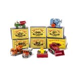 Matchbox Lesney 1-75 Series Construction Vehicles, 2a Muir Hill Dumper, green MW, 3a Cement Mixer,