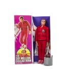 A Denys Fisher Six Million Dollar Man Action Figure, Colonel Steve Austin in red jumpsuit complete
