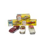 Corgi Saloon and Sports Cars, 231 Triumph Herald Coupe in gold and white, 234 Ford Consul Classic