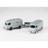 A CIJ No.3/60T Renault 1000kgs 'PTT' Van & Trailer, grey with black plastic hubs, black tyres, one