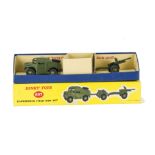 A Dinky Toys 697 25-Pounder Field Gun Set, comprising 688 Field Artillery Tractor, 687 Trailer,