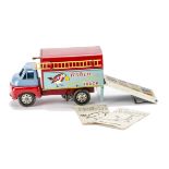 Wells-Brimtoy No.708 The "Robin" Paint & Poster Truck, blue/red, plastic upper cab, tinplate body,