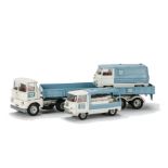 A Corgi Toys 1152 Scammell 'Co-Op' Set, comprising blue/white 1147 Scammell Truck, 466 Commer Milk