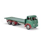 A Shackleton Foden FG 6-Wheel Platform Lorry, large diecast clockwork model with green body, red