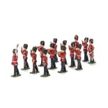 Rare Sacul plastic marching Guards bandsmen (14), VG,
