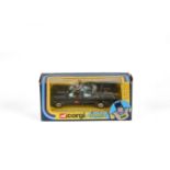 A Corgi Toys 267 Batman's Batmobile, late issue with black gloss body, gold slasher blade and tow