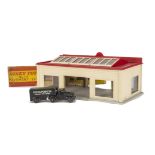 A Dinky Toys 785 Service Station, with boxed 754 Pavement Set and loose Timpo Pickford's Lorry, F-G,