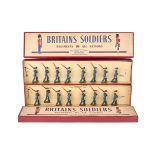 Britains set 2073 Royal Air Force (marching at slope), restrung in ROAN box, VG in VG boxes, (2)