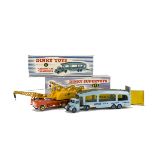 Dinky Toys 982 Pullmore Car Transporter, light blue cab and back, mid blue hubs, fawn decks, 994