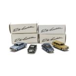Rob Eddie Brooklin 1/43 White Metal Models, No.3x Saab 99, No.1x Volvo P1800S, No.2 Volvo 144