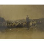 Of local interest, three black and white large size photographs of rural scenes depicting a farmer