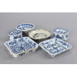 A collection of Chinese porcelain, including a Ming dynasty circular shallow dish with dancing