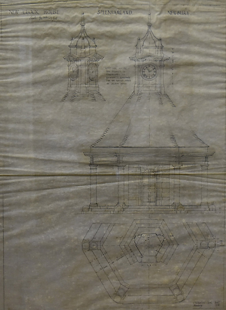 Of Local Interest: Three Architectural Drawings, Circa 1928, for the new clock house in Speenhamland