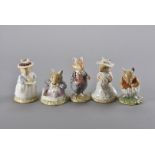 A collection of eleven Royal Doulton Brambly Hedge figurines, Mr Toadflax DBH 10, Mrs Apple DBH 3,