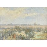 Pierre Gimmig (1877-1942) oil on board, Marseille Countryside scene, in gilt frame, frame af, 23