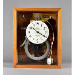 A National Time Recorder Company Limited wall mounted clock, in a veneered and glazed case, 47 cm