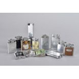 An assortment of vintage lighters, including Gisa, Ronson etc, all of similar style, one in mother
