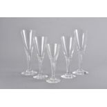 A set of 12 Dartington Sharon design red wine glasses, together with 11 white wine glasses, plus a