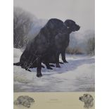 Two Signed prints of gun dogs, including 'Side by Side' by Nigel Hemming, 209/850, 43cm by 56cm, and