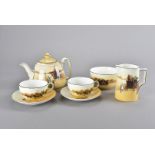 A Royal Doulton Coaching Day pattern tea and sandwich set, comprising 12 cups and saucers, a