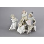 A collection of twelve Lladro figures, and one Nao example comprising four modelled as clowns,