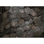 A collection of Victorian bun pennies, 7.8kg (parcel)