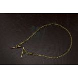 A vintage 18ct gold watch chain, the fine hallmarked curb links having snap clasp to each and and