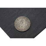 A George III Emergency Issue Five Shillings Dollar, the coin F-VF but with some engraved names and