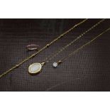Four modern items of gold jewellery, all appear unworn, each boxed, inlcuding a pretty 18ct gold and