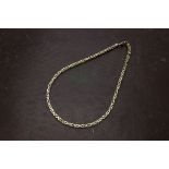 A 9ct gold necklace, the fancy link chain marked 375, 41g