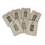 A set of 25 Brimingham Mint Milestones of Manned Flight silver proof style ingots, each in plastic