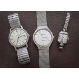A 1960s Omega Automatic stainless steel gentleman's wristwatch, baton numerals and date apeture,