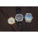 A 1980s Accurist moonphase quartz wristwatch, together with a HMT and a Harry Potter wristwatch (3)