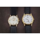 A 1960s 9ct gold cased Accurist gentleman's wristwatch, together with a modern Lorus example (2)